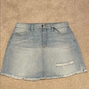 High waisted jean mini skirt, denim